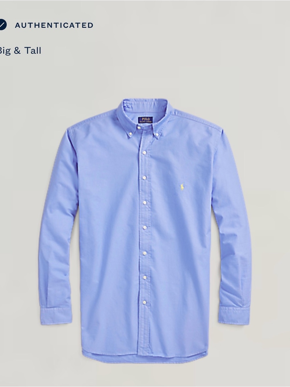 Polo by Ralph Lauren Light Blue Long-Sleeve Button-Down Shirt